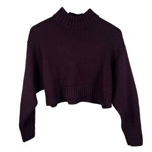 Aritzia Wilfred Free Heinen Sweater Large 100% Merino Wool Cropped Sweater